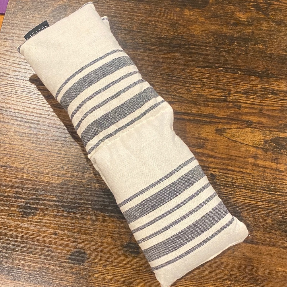 Brand new Striped Cream and Black lavender neck wrap/pillow